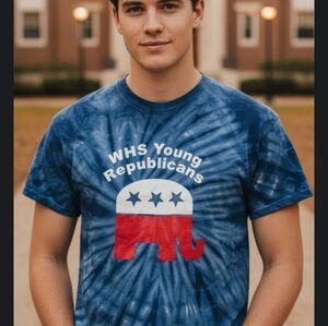 🐘 Young Republicans Tie Dye Tee Right of Way M